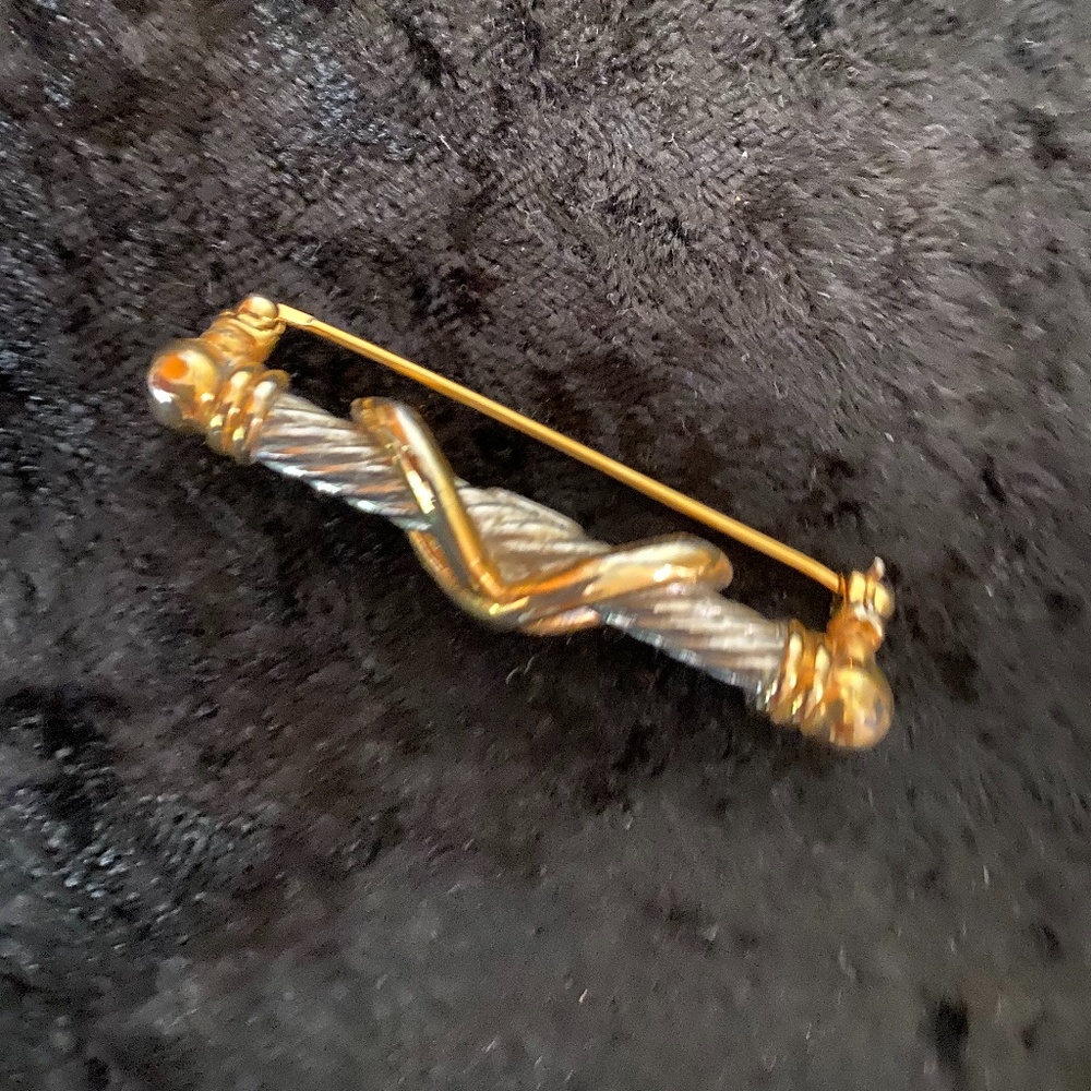 Anne Klein Silver and Gold Brooch - Picture 4 of 8